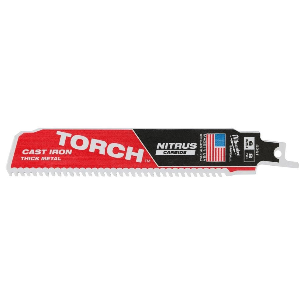 Milwaukee 48-00-5363 12" 7TPI The TORCH with NITRUS Carbide for Cast Iron SAWZALL  Blade 3PK - Ace Tool Group - Milwaukee