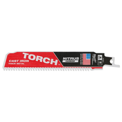 Milwaukee 48-00-5561 6 in. 8 TPI Sawzall Torch 5pk - Ace Tool Group - Milwaukee
