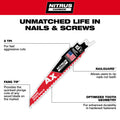 Milwaukee 48-00-7351 6" 5 TPI AX™ w/NITRUS™ Carbide Teeth SAWZALL® Blade for Wood with Nails 3PK - Ace Tool Group - Milwaukee Tool
