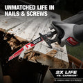 Milwaukee 48-00-7251 6" 5 TPI AX™ w/NITRUS™ Carbide Teeth SAWZALL® Blade for Wood with Nails - Ace Tool Group - Milwaukee Tool