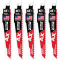 Milwaukee 48-00-7551 6" 5 TPI AX™ w/NITRUS™ Carbide Teeth SAWZALL® Blade for Wood with Nails 5PK - Ace Tool Group - Milwaukee Tool