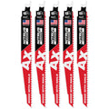 Milwaukee 48-00-7552 9" 5 TPI AX™ w/NITRUS™ Carbide Teeth SAWZALL® Blade for Wood with Nails 5PK - Ace Tool Group - Milwaukee Tool