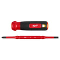 Milwaukee 48-22-2201 2-in-1 1000V Insulated Flip Shank Multi-Bit Screwdriver - Ace Tool Group - Milwaukee Tool
