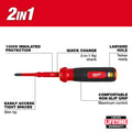Milwaukee 48-22-2201 2-in-1 1000V Insulated Flip Shank Multi-Bit Screwdriver - Ace Tool Group - Milwaukee Tool