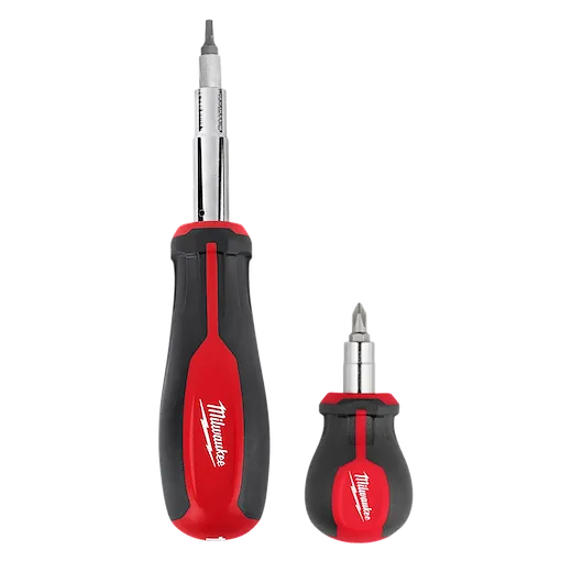 Milwaukee 48-22-2763 2pc 11-in-1 Multi-Bit Screwdriver and 6-IN-1 Stubby Multi-Bit Screwdriver Set - Ace Tool Group - Milwaukee