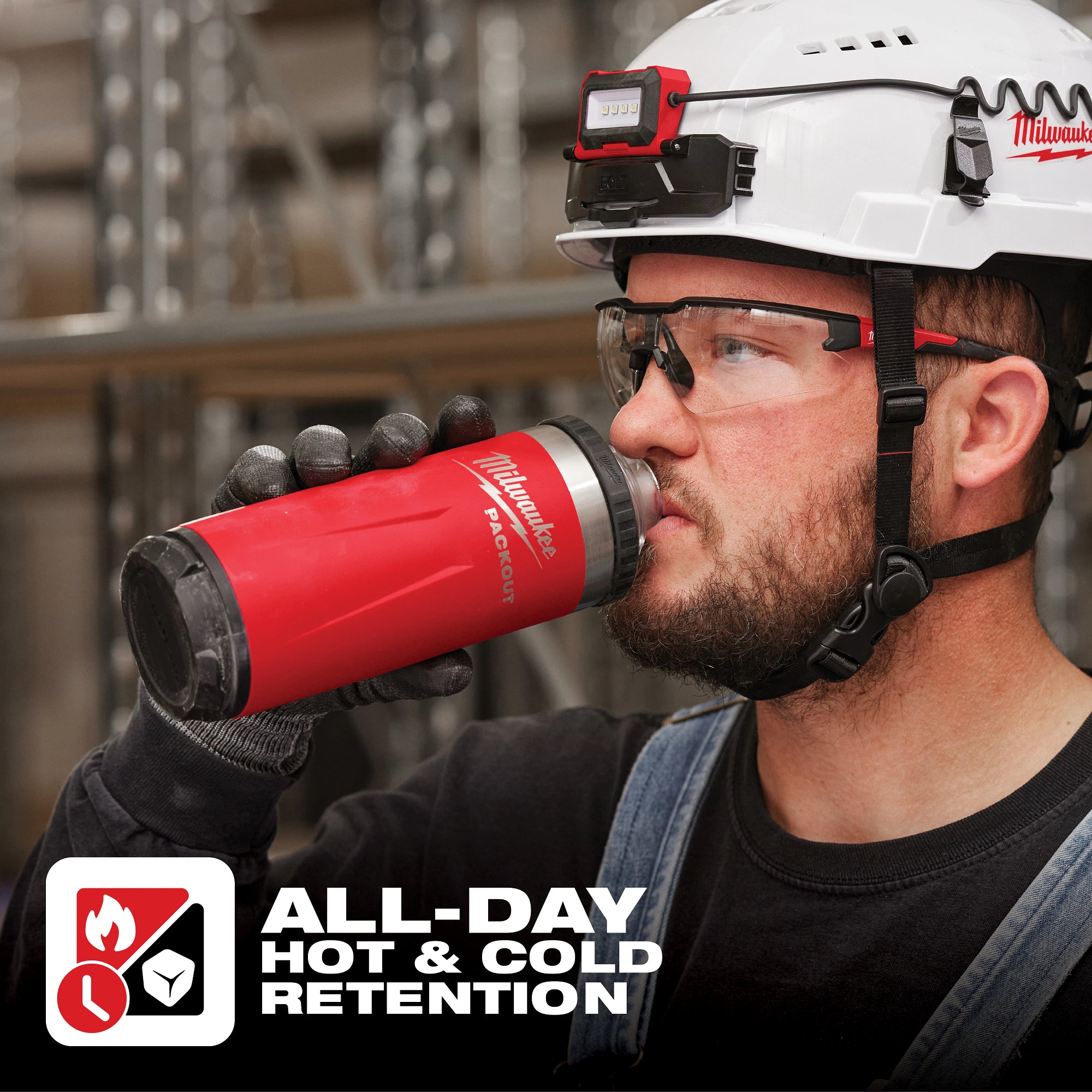 Milwaukee 48-82-8382R PACKOUT™ 18oz Insulated Bottle with Chug Lid