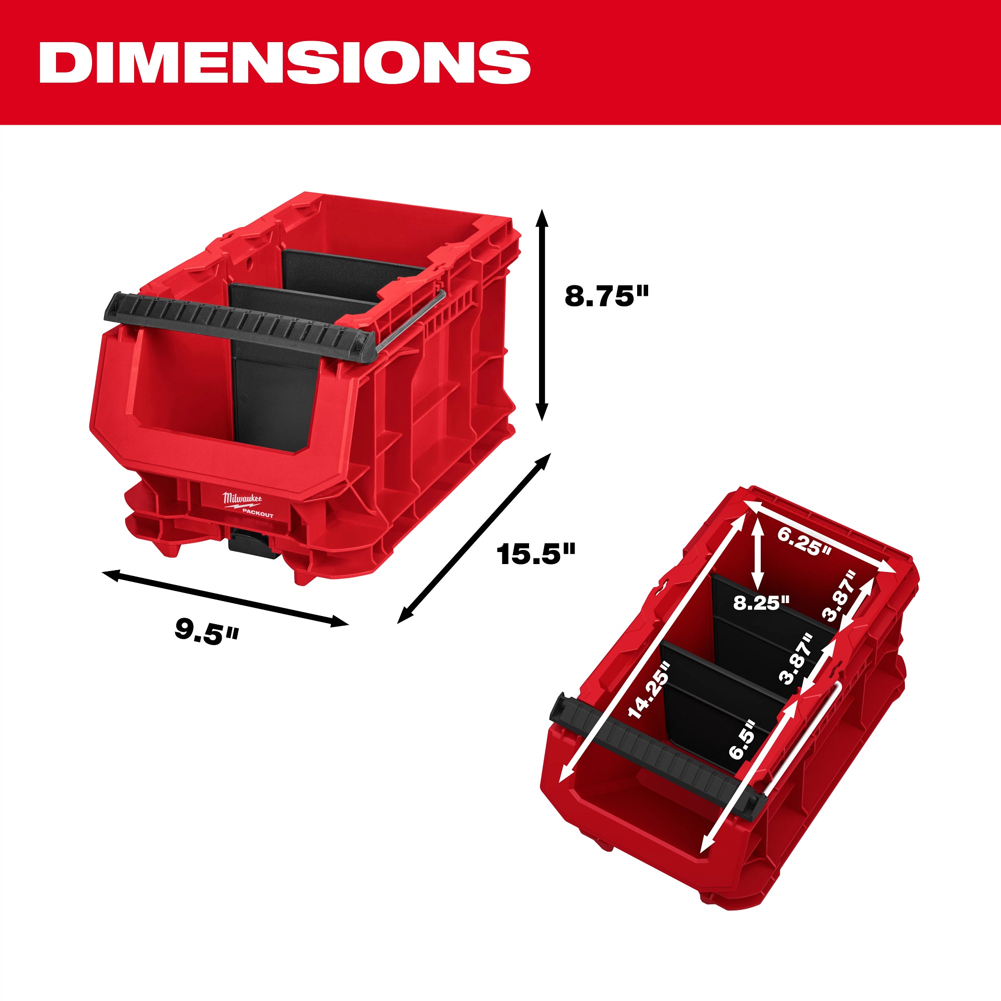 Milwaukee 48-22-8437 PACKOUT™ Compact Crate