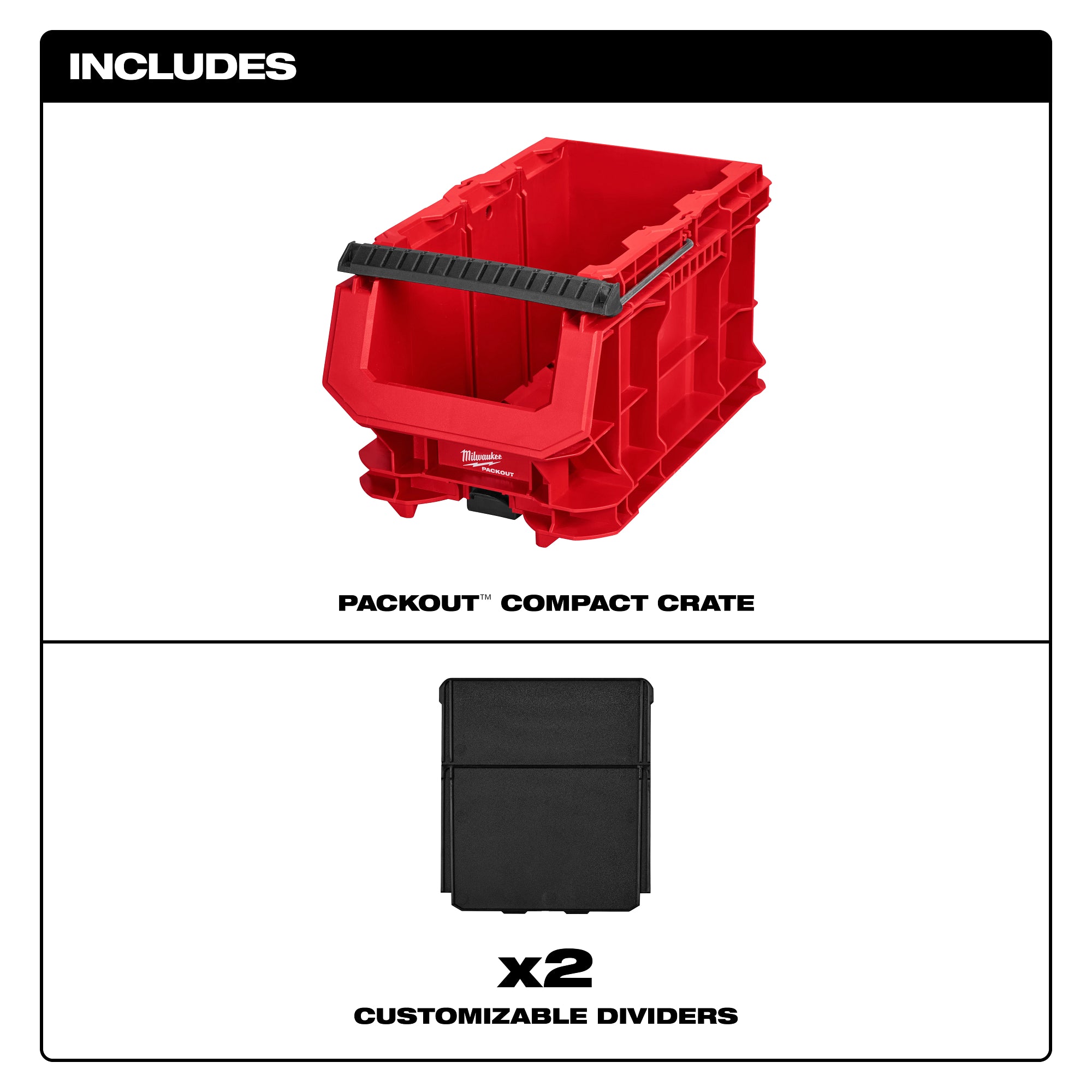 Milwaukee 48-22-8437 PACKOUT™ Compact Crate