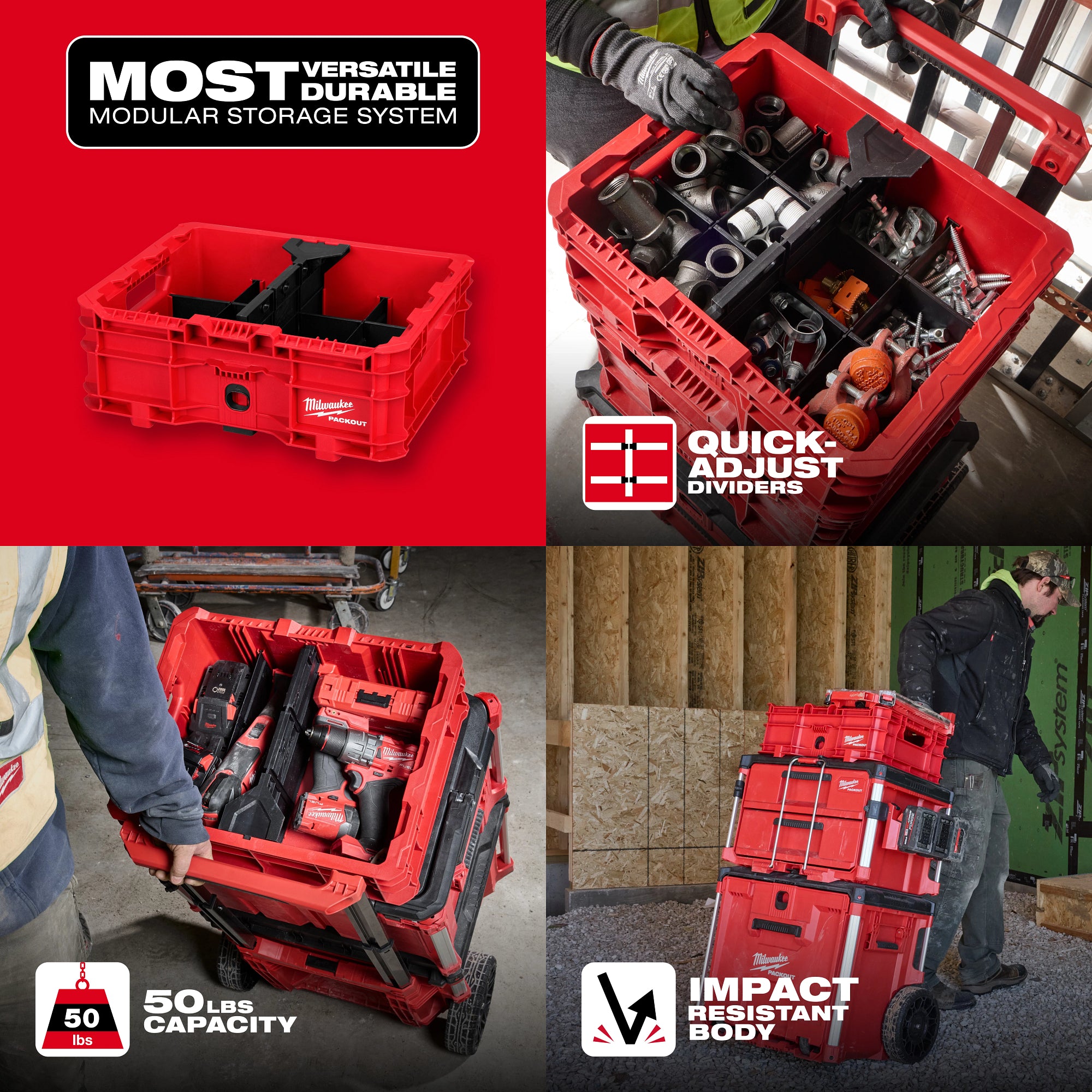 Milwaukee 48-22-8438 PACKOUT™ Low-Profile Crate