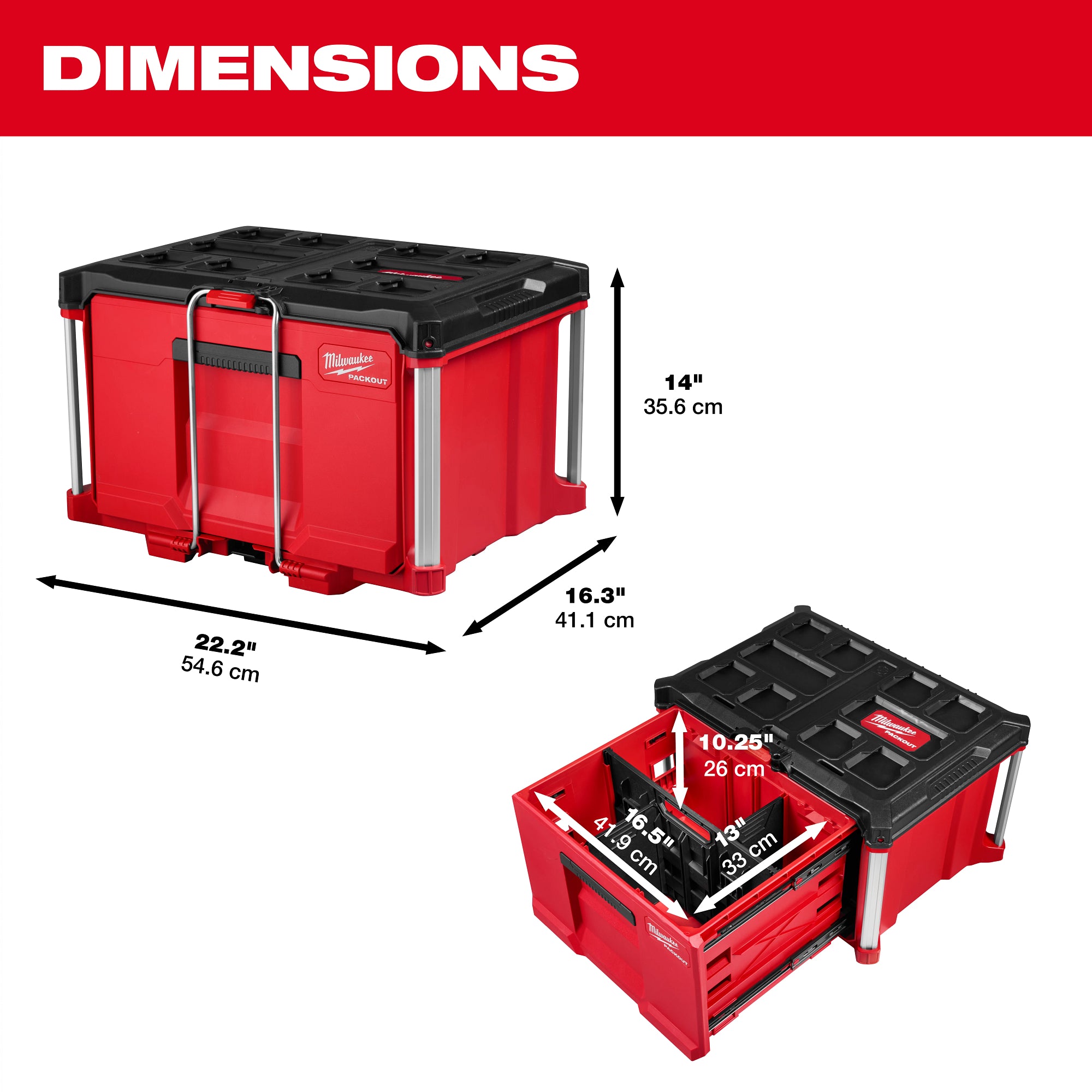 Milwaukee 48-22-8441 PACKOUT™ Single Drawer Tool Box