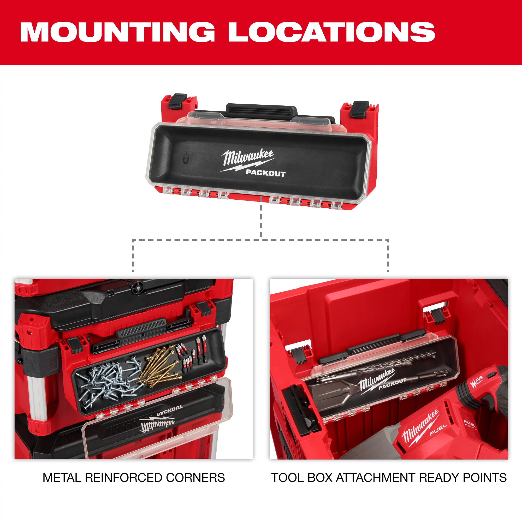Milwaukee 48-22-8611 PACKOUT™ Tool Box Magnetic Bin Attachment - Ace Tool Group - Milwaukee Tool
