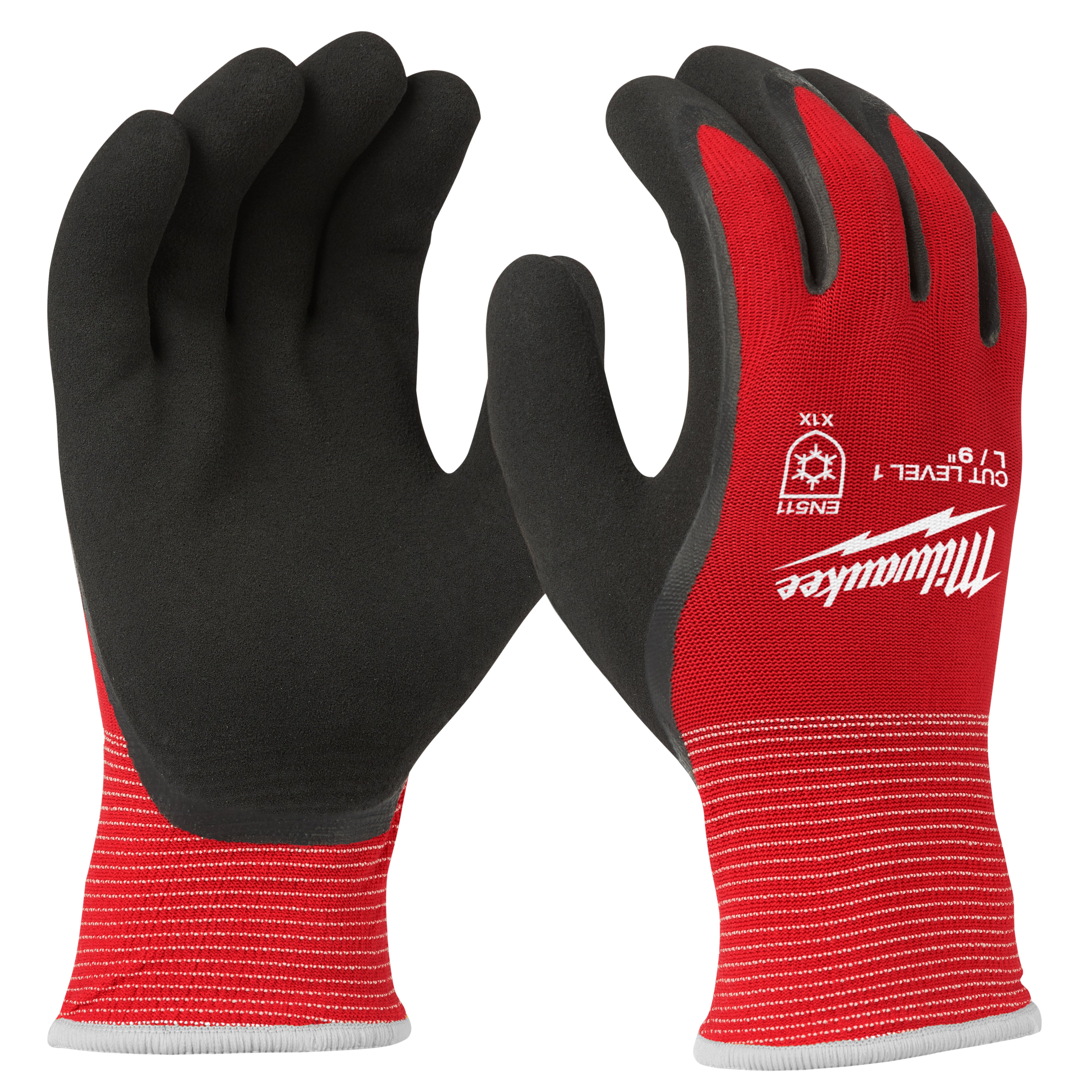 12 Pair Cut Level 1 Winter Insulated Gloves - L