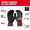 12 Pair Cut Level 3 Winter Insulated Gloves - L