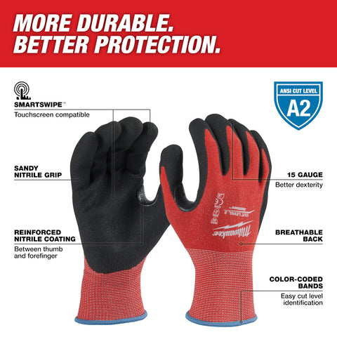 Milwaukee 48-22-8945B 12PK CUT 4 NITRILE GLOVES - Ace Tool Group - Milwaukee