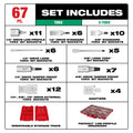 67pc 1/4”, 3/8”, and 1/2” Drive TORX® Bit Socket Set with PACKOUT™ ​Low-Profile Organizer