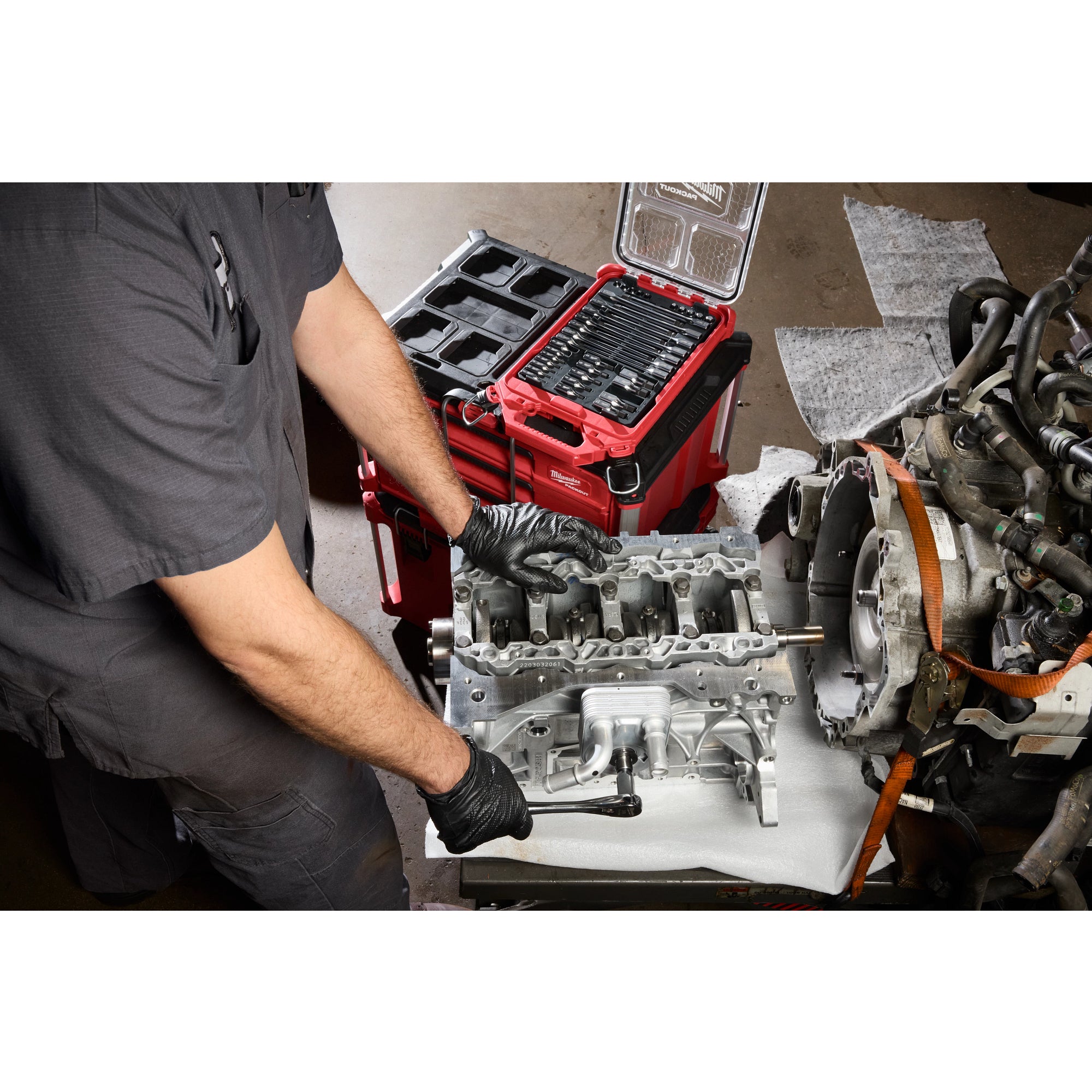 41pc 1/4” and 3/8” Drive Metric Bit Socket Set with PACKOUT™ Compact Low-Profile Organizer