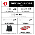 41pc 1/4” and 3/8” Drive Metric Bit Socket Set with PACKOUT™ Compact Low-Profile Organizer