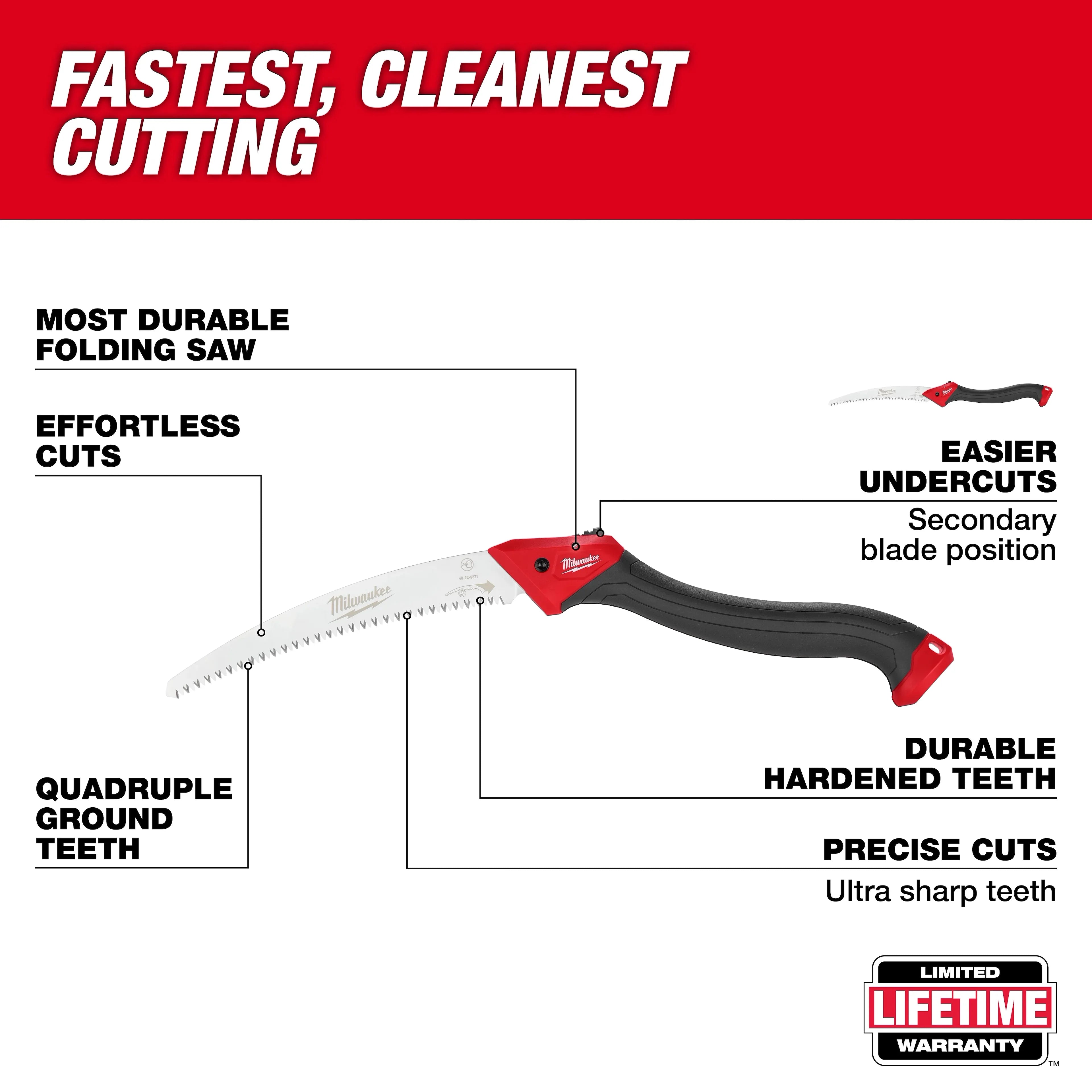 Milwaukee 48-22-9371 10" Folding Pruning Saw - Ace Tool Group - Milwaukee