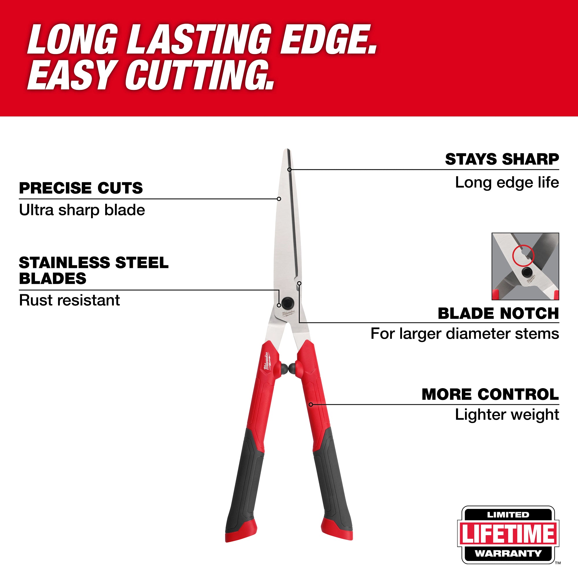 Milwaukee 48-22-9382 10” Hedge Shears