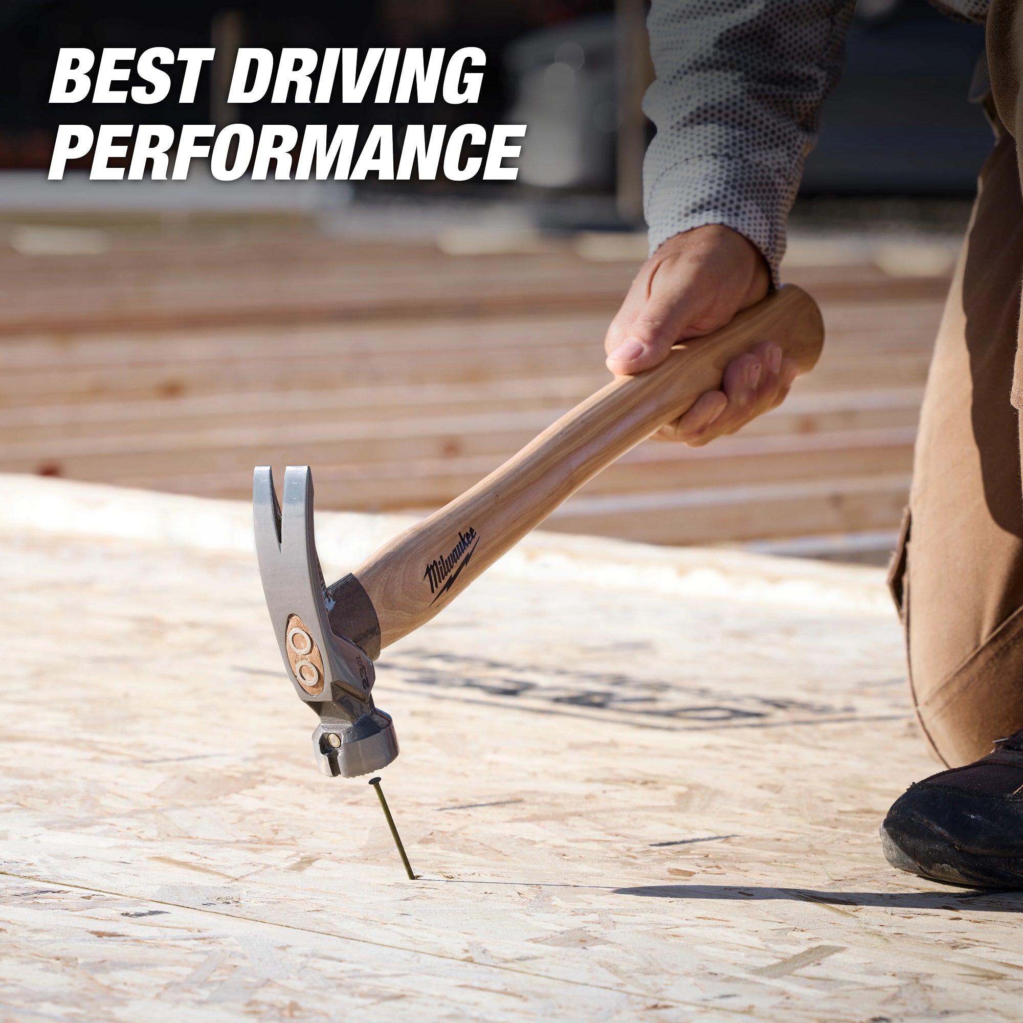 Milwaukee 48-22-9418 23oz Milled Face Hickory Handle Framing Hammer