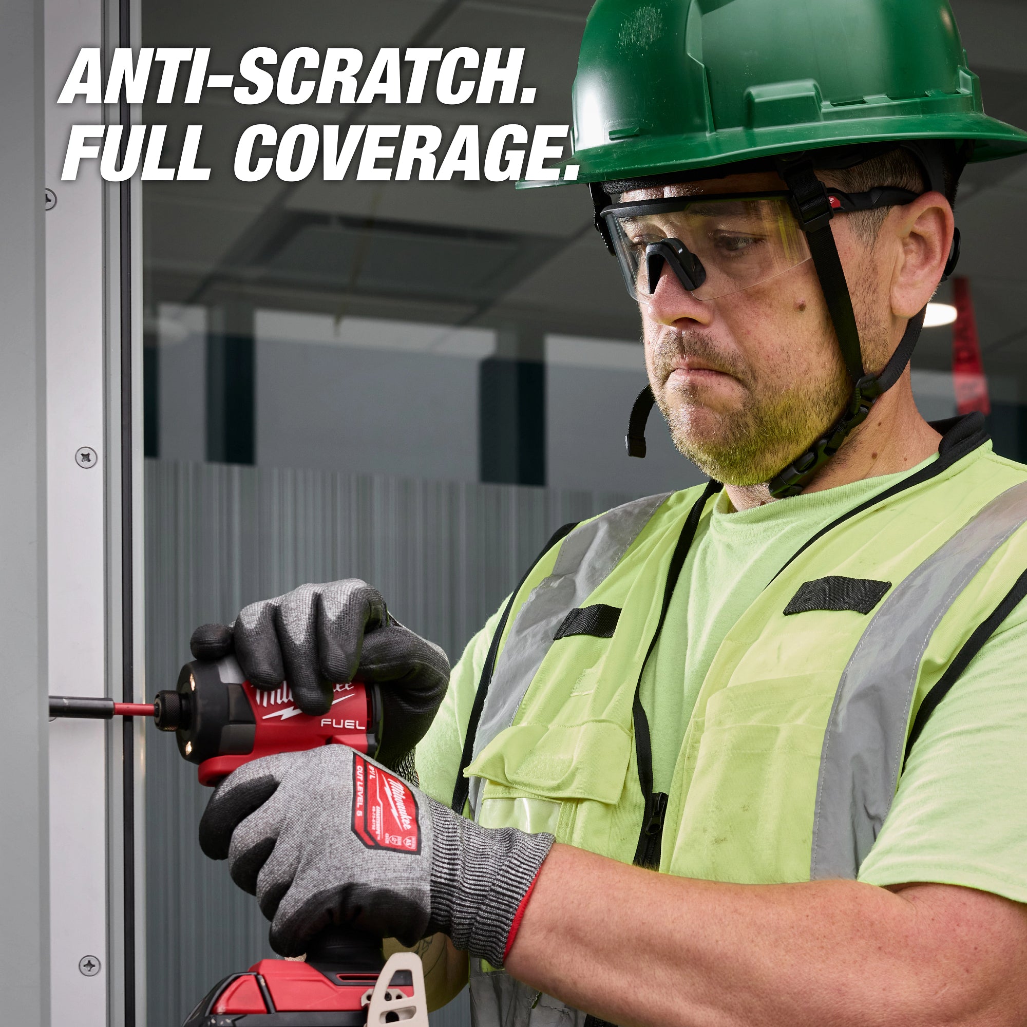 Milwaukee 48-73-2505 Wrap Around Safety Glasses - Clear Anti-Scratch Lenses - Ace Tool Group - Milwaukee Tool