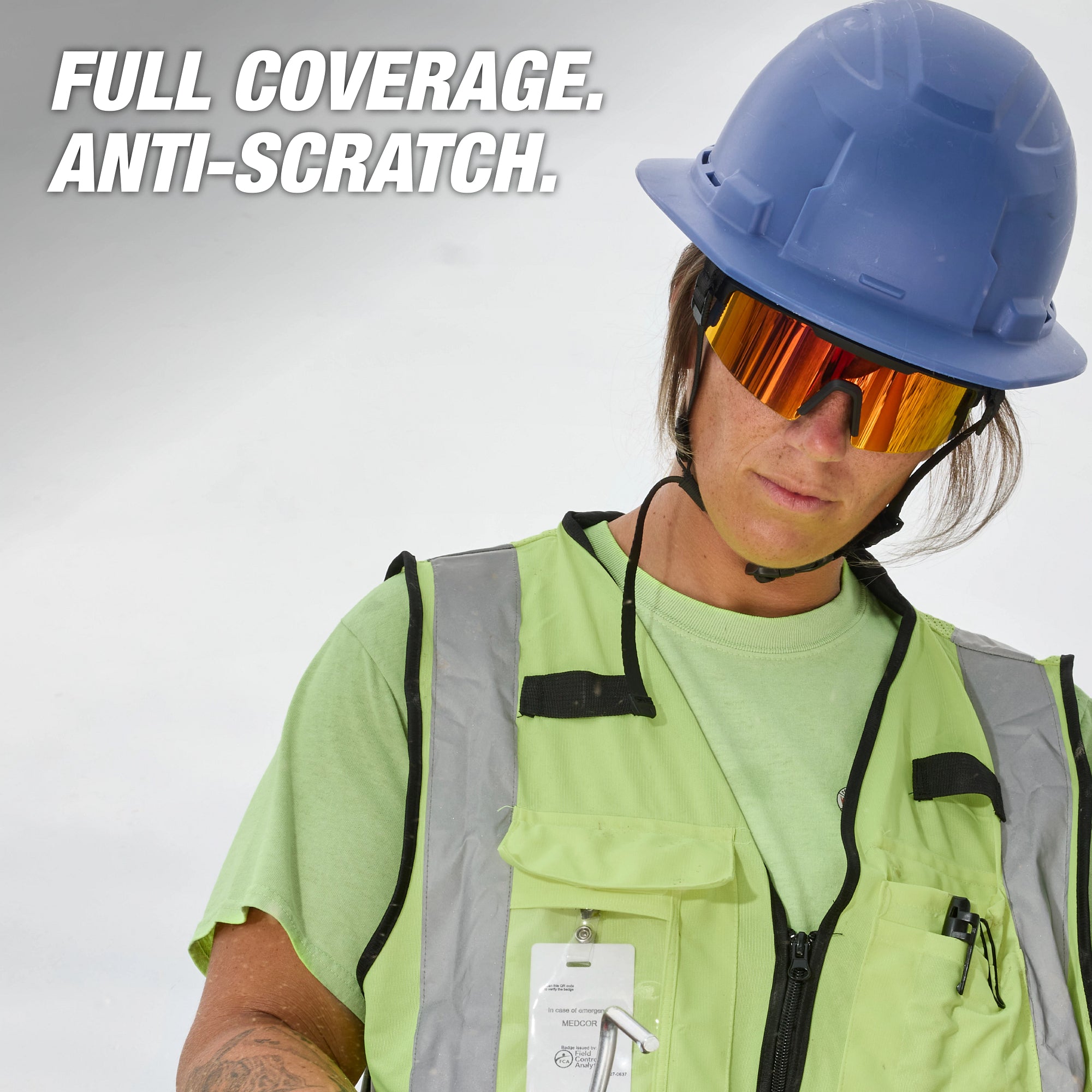 Milwaukee 48-73-2500 Wrap Around Safety Glasses - Red Mirrored Anti-Scratch Lenses - Ace Tool Group - Milwaukee Tool