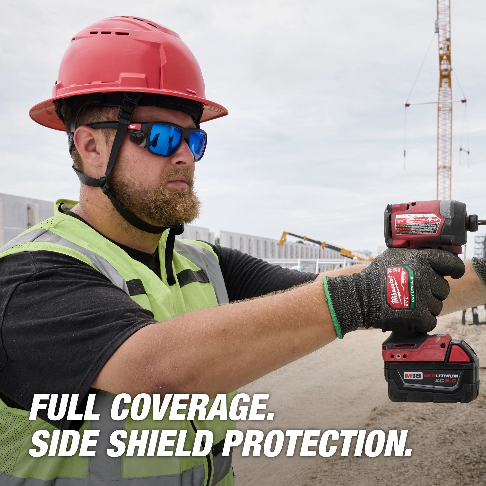 Milwaukee 48-73-2510 Full Frame Safety Glasses with Removable Side Shields – Blue Mirrored Anti-Scratch Lenses - Ace Tool Group - Milwaukee Tool
