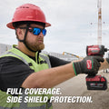 Milwaukee 48-73-2510 Full Frame Safety Glasses with Removable Side Shields – Blue Mirrored Anti-Scratch Lenses - Ace Tool Group - Milwaukee Tool