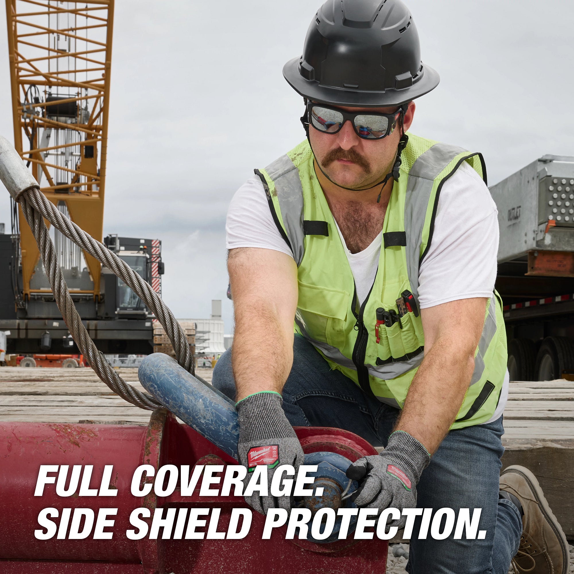 Milwaukee 48-73-2512 Full Frame Safety Glasses with Removable Side Shields – Mirrored Anti-Scratch Lenses - Ace Tool Group - Milwaukee Tool
