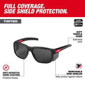 Milwaukee 48-73-2514 Full Frame Safety Glasses with Removable Side Shields – Tinted Anti-Scratch Lenses - Ace Tool Group - Milwaukee Tool