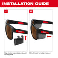 Milwaukee 48-73-2514 Full Frame Safety Glasses with Removable Side Shields – Tinted Anti-Scratch Lenses - Ace Tool Group - Milwaukee Tool