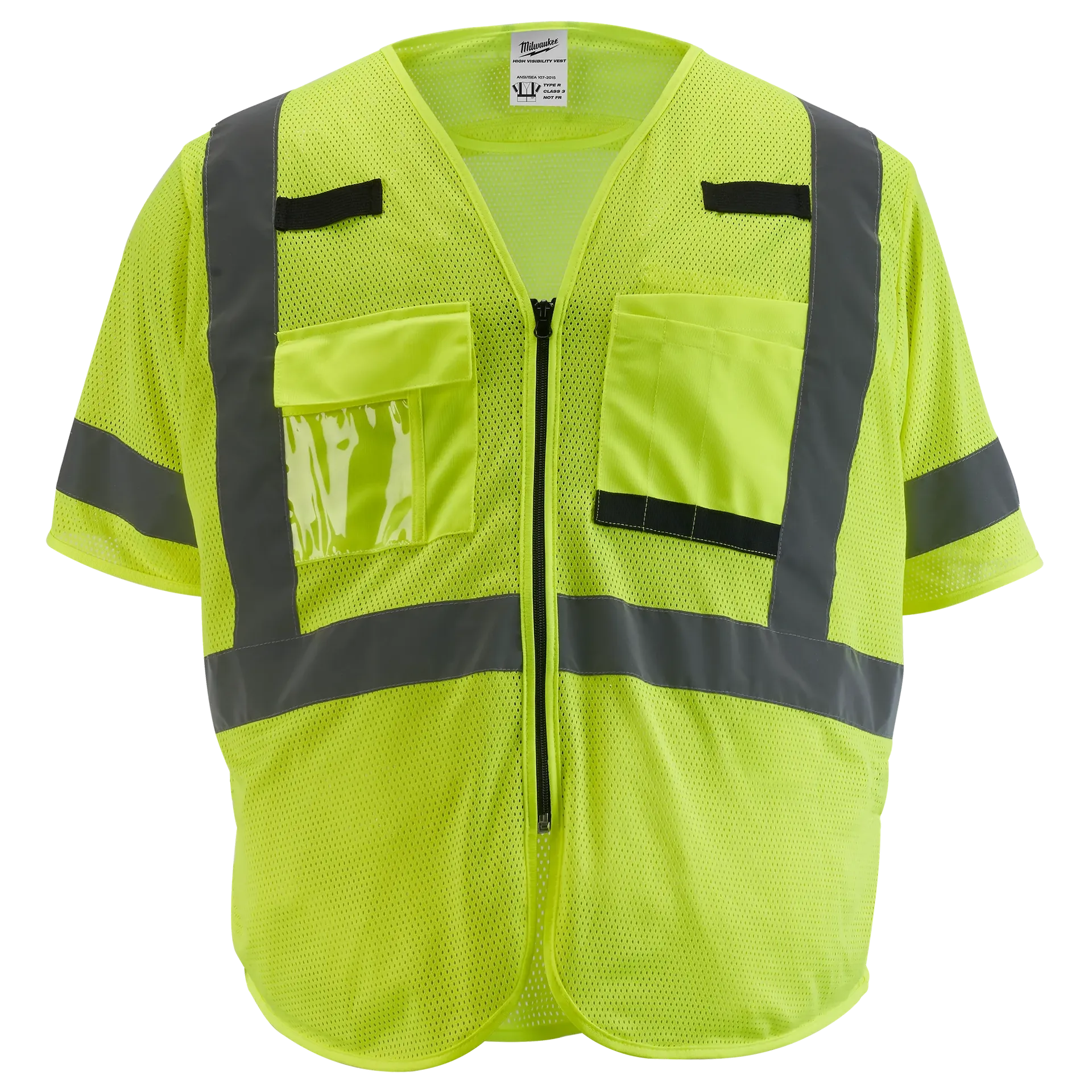 Milwaukee 48-73-5131 Class 3 High Visibility Yellow Mesh Safety Vest - S/M 12 Pack - Ace Tool Group - Milwaukee