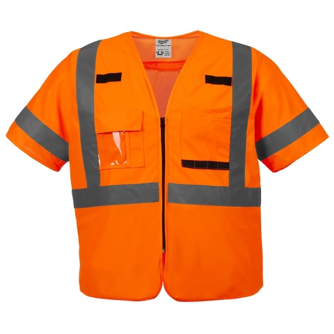 Milwaukee Class 3 High Visibility Orange Safety Vest - 12 Pack - Ace Tool Group - Milwaukee
