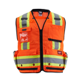 Milwaukee 48-73-5165 Class 2 Surveyor's High Visibility Orange Safety Vest -6 Pack - Ace Tool Group - Milwaukee