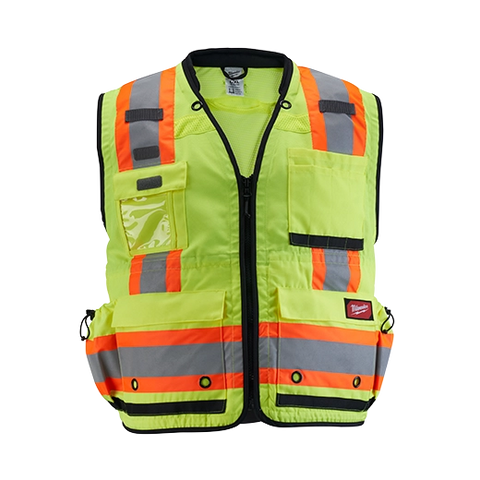 Milwaukee Class 2 Surveyor's High Visibility Yellow Safety Vest - 6 Pack - Ace Tool Group - Milwaukee