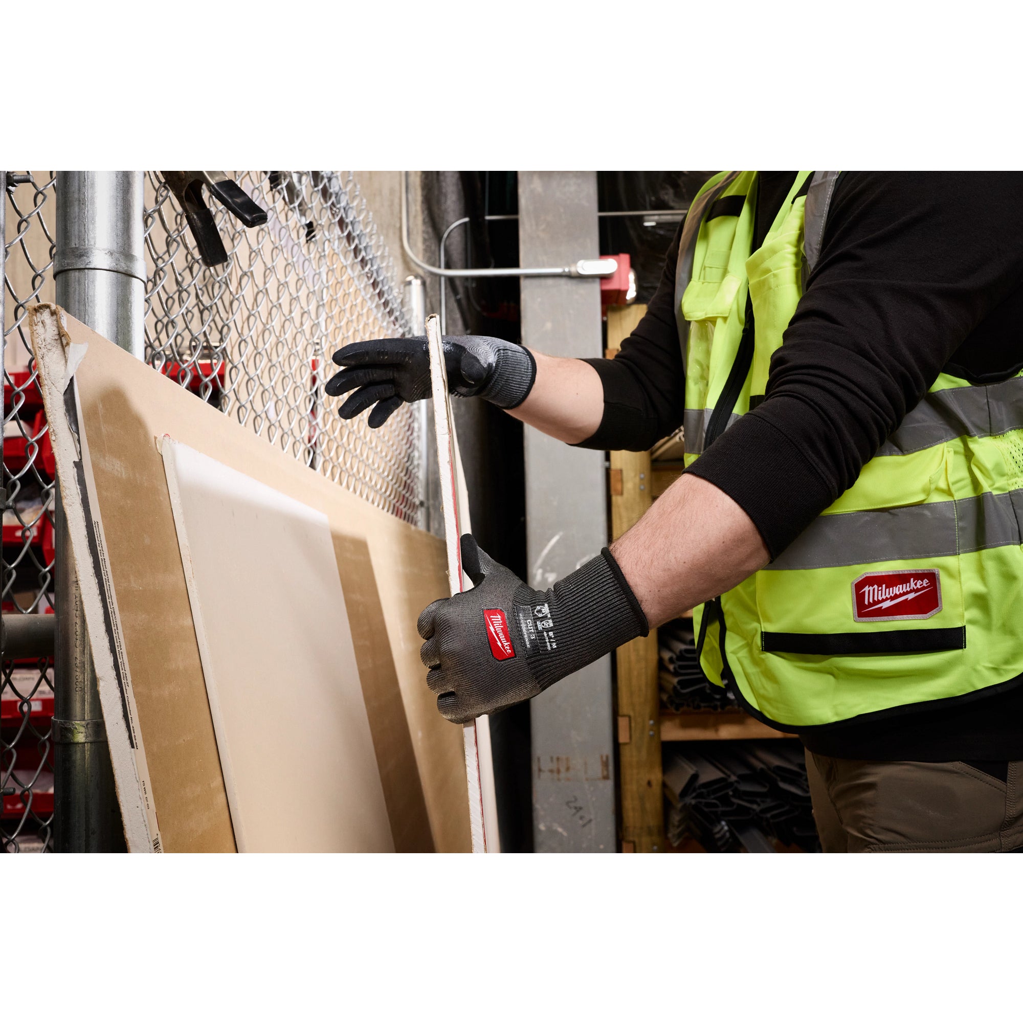 Milwaukee 48-73-6930E Cut Level 3 High Dexterity Nitrile Dipped Gloves w/ WEAR-DEFENSE™ Protection - S