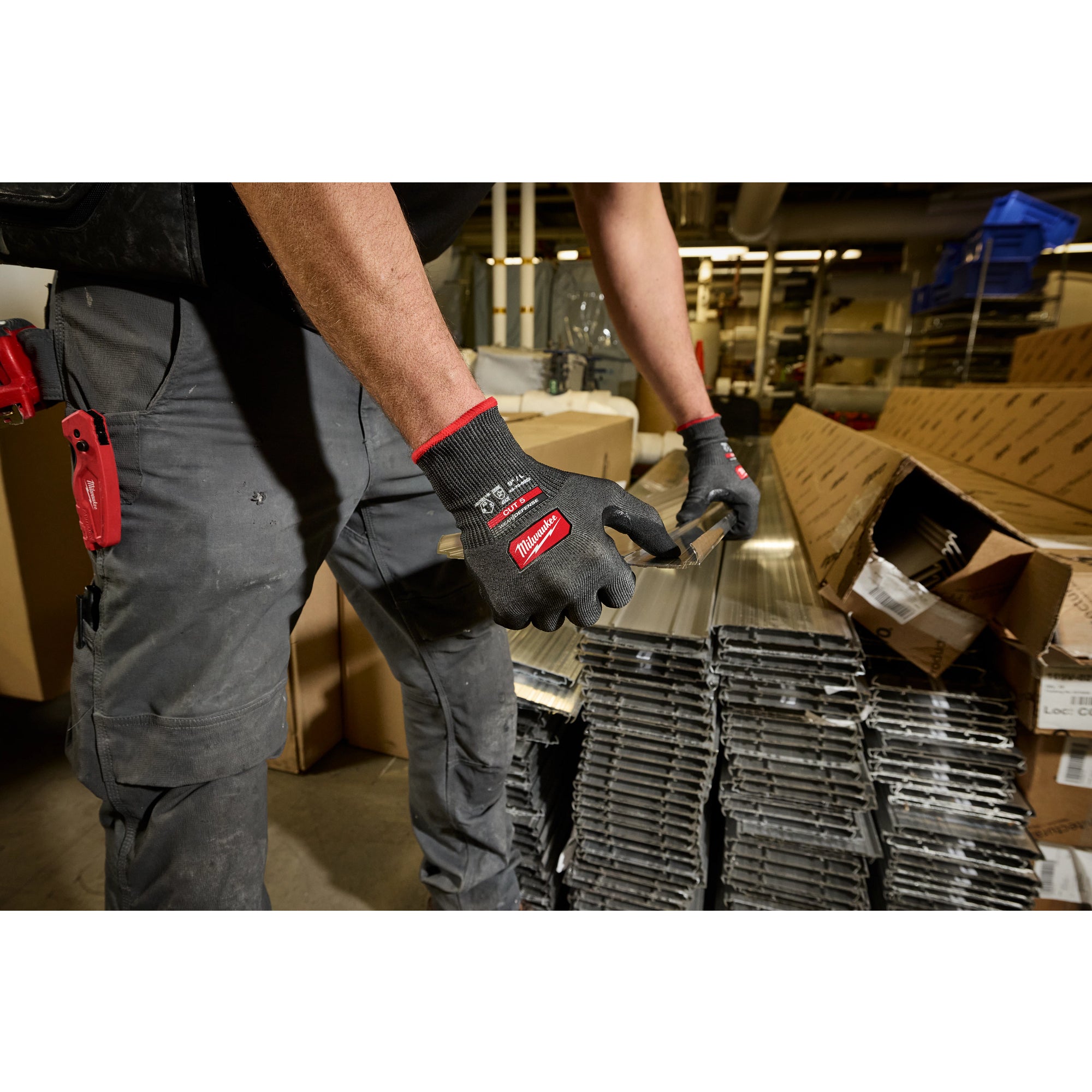 Milwaukee 48-73-6956 Cut Level 5 High Dexterity Nitrile Dipped Gloves w/ WEAR-DEFENSE™ Protection - XS