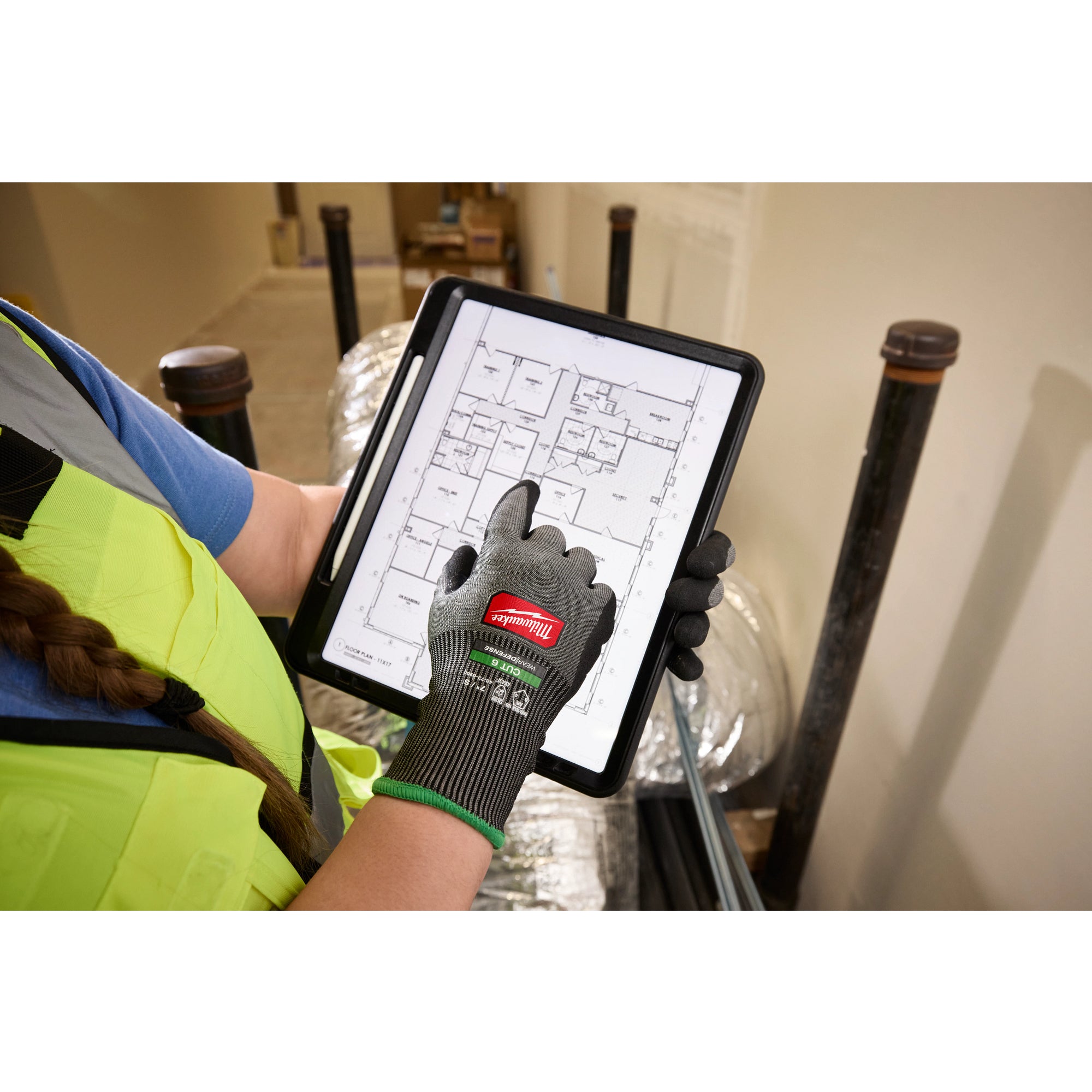 Milwaukee 48-73-6960 Cut Level 6 High Dexterity Nitrile Dipped Gloves w/ WEAR-DEFENSE™ Protection - S