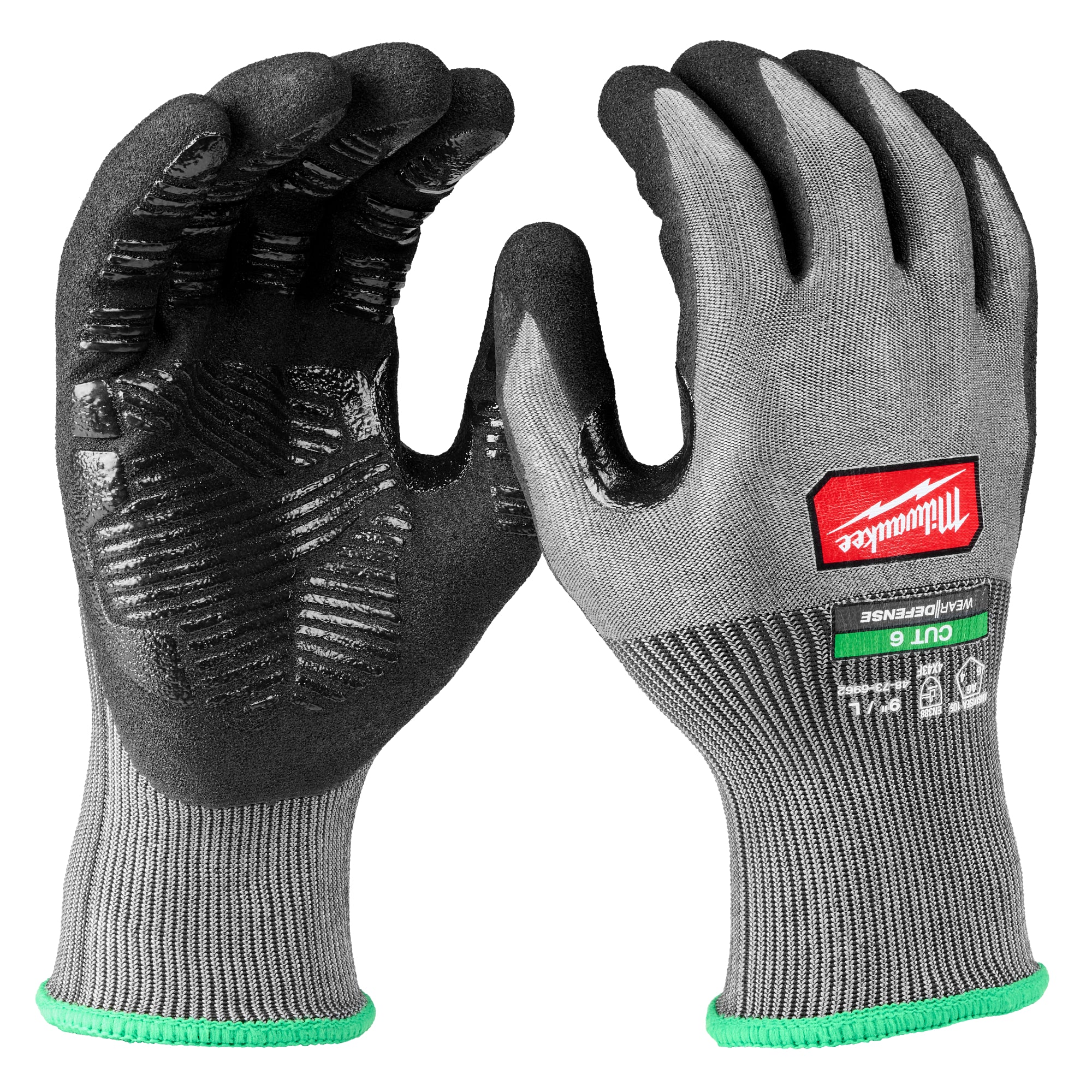 Milwaukee 48-73-6966E Cut Level 6 High Dexterity Nitrile Dipped Gloves w/ WEAR-DEFENSE™ Protection - XS