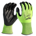 Milwaukee 48-73-8940 High-Visibility Cut Level 4 Polyurethane Dipped Gloves - Ace Tool Group - Milwaukee