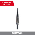 Milwaukee 48-89-9201 STEP BIT 1/8" - 1/2" - Ace Tool Group - Milwaukee