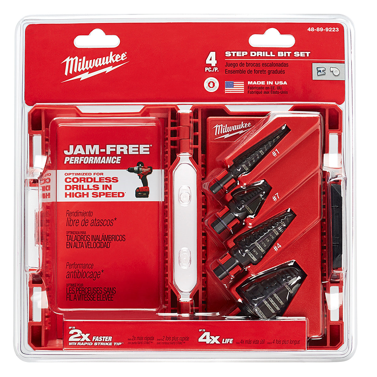 Milwaukee 48-89-9223 STEP BIT 4PC KIT - Ace Tool Group - Milwaukee