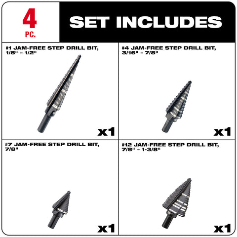 Milwaukee 48-89-9223 STEP BIT 4PC KIT - Ace Tool Group - Milwaukee