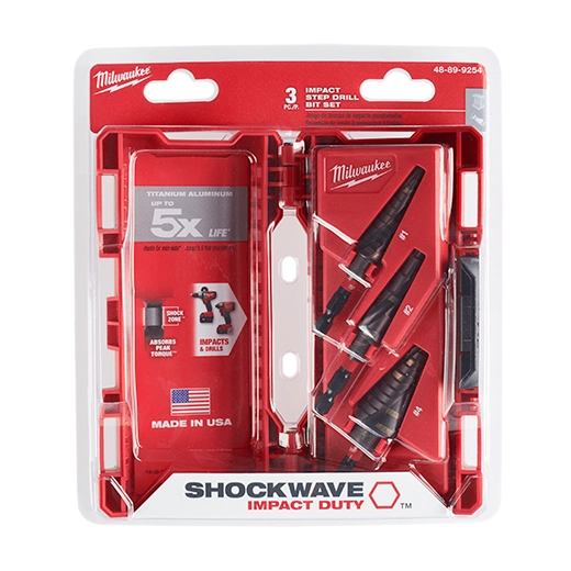 Milwaukee 48-89-9254 SW STEP BIT 3PC KIT 1, 2, 4 - Ace Tool Group - Milwaukee