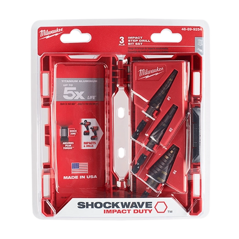 Milwaukee 48-89-9254 SW STEP BIT 3PC KIT 1, 2, 4 - Ace Tool Group - Milwaukee