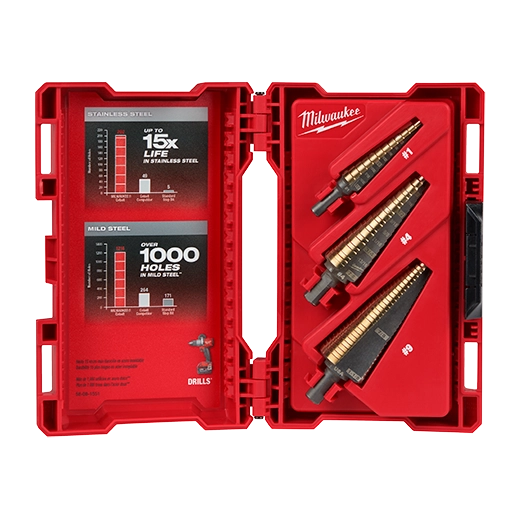 Milwaukee 48-89-9291 Milwaukee Cobalt Step Drill Bit 3PC Set - Ace Tool Group - Milwaukee