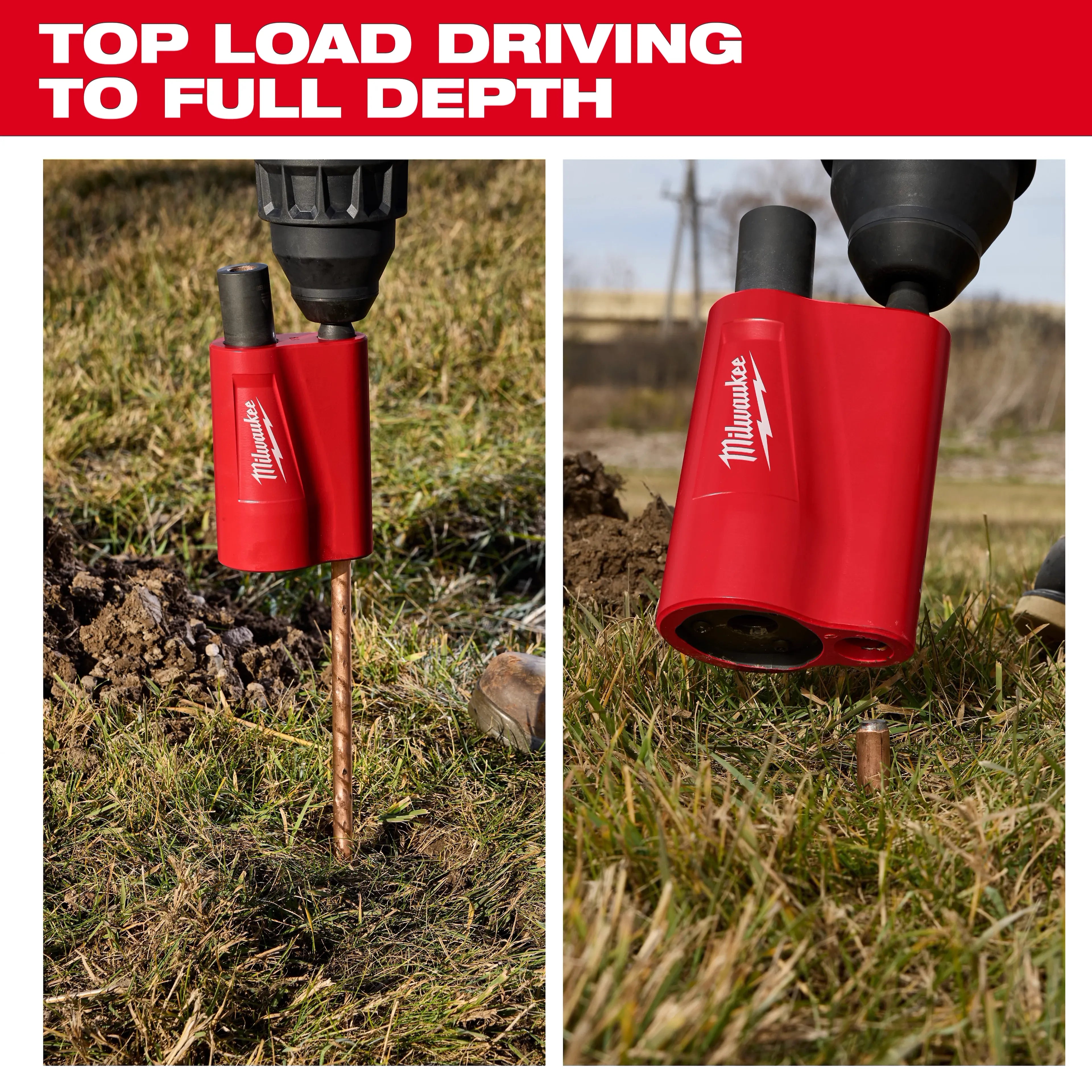 Milwaukee 48-62-4070  SDS-MAX SIDE LOAD GROUND ROD DRIVER - Ace Tool Group - milwaukee