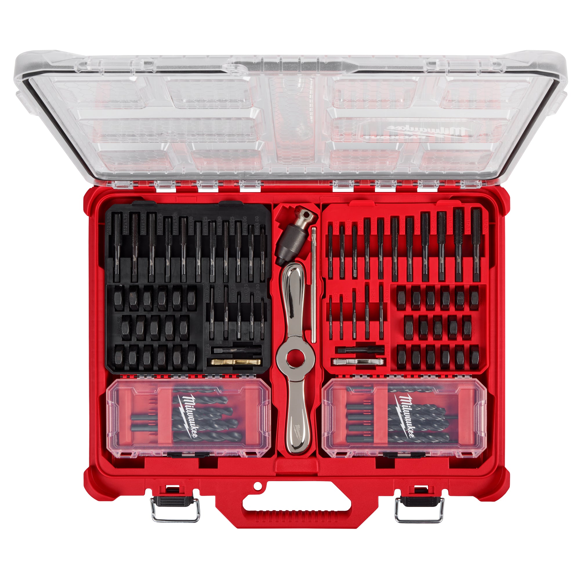 Milwaukee 49-22-5614 107PC SAE & Metric Tap & Die PACKOUT™ Set w/ HEX-LOK™ 2-in-1 Handle