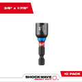 Milwaukee 49-66-0505 SHOCKWAVE Impact Duty 3/8" x 1-7/8" Magnetic Nut Driver 10PK - Ace Tool Group - Milwaukee