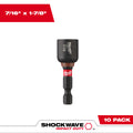 Milwaukee 49-66-0506 SHOCKWAVE Impact Duty 7/16" x 1-7/8" Magnetic Nut Driver 10PK - Ace Tool Group - Milwaukee